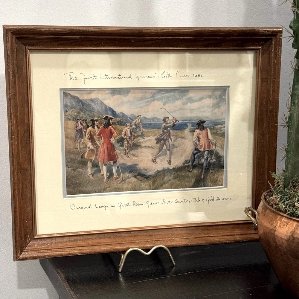 “The First International Foursome” Antique Leith Links ~1682